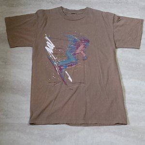 Vintage Ski Graphic Suttons 1991 Brown Tag-less T-Shirt Approx. Large